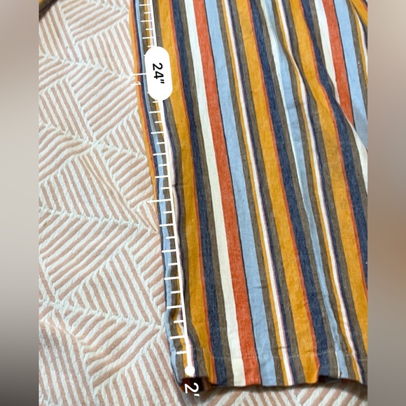 Forever 21 Striped Linen Cotton Jumpsuit L - Picture 3 of 10